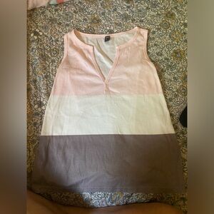 Tri colored tank top